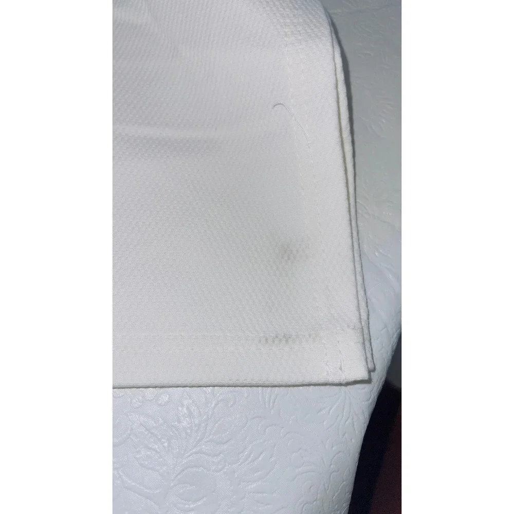Bates of Maine Woven White Cotton Bedspread Twin Coverlet Made in Portugal